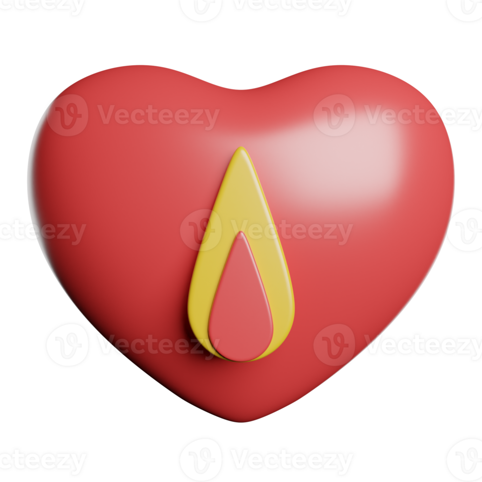 Passion Love Heart png