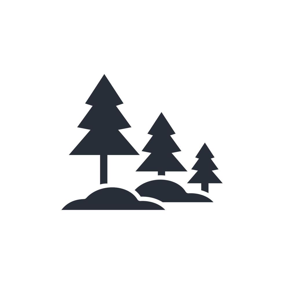 forest icon. .Editable stroke.linear style sign for use web design,logo.Symbol illustration. vector