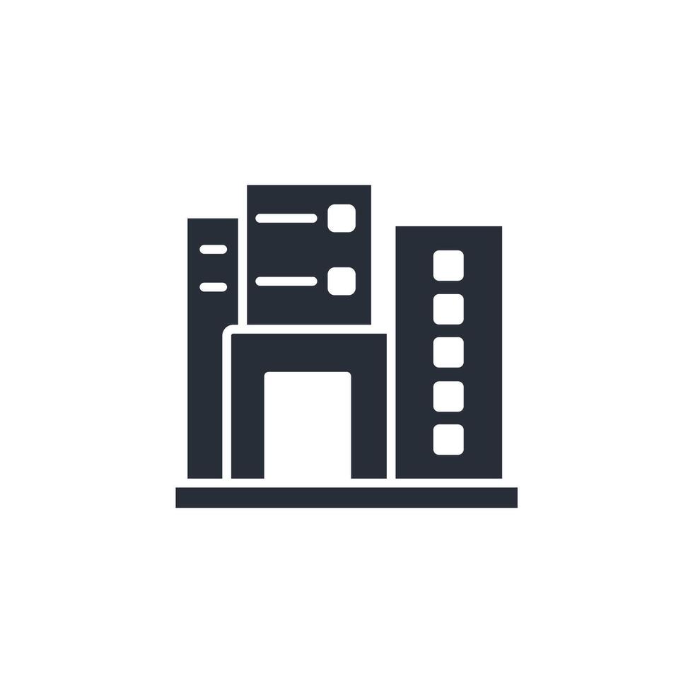 skyline icon. .Editable stroke.linear style sign for use web design,logo.Symbol illustration. vector