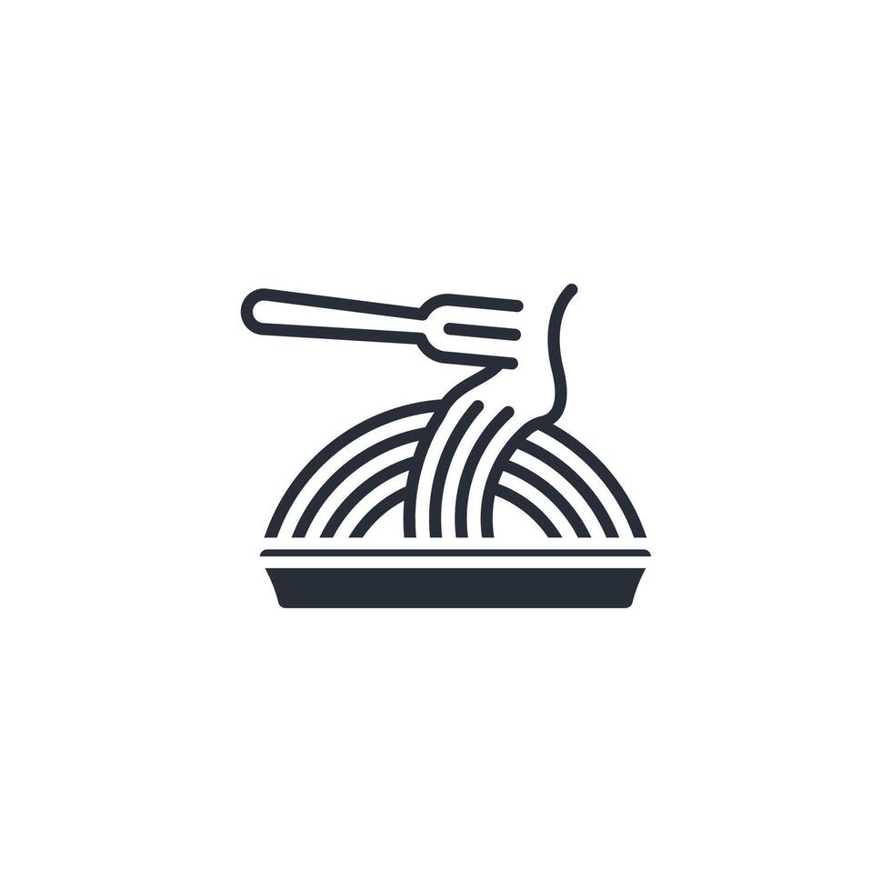 pasta icon. .Editable stroke.linear style sign for use web design,logo.Symbol illustration. vector