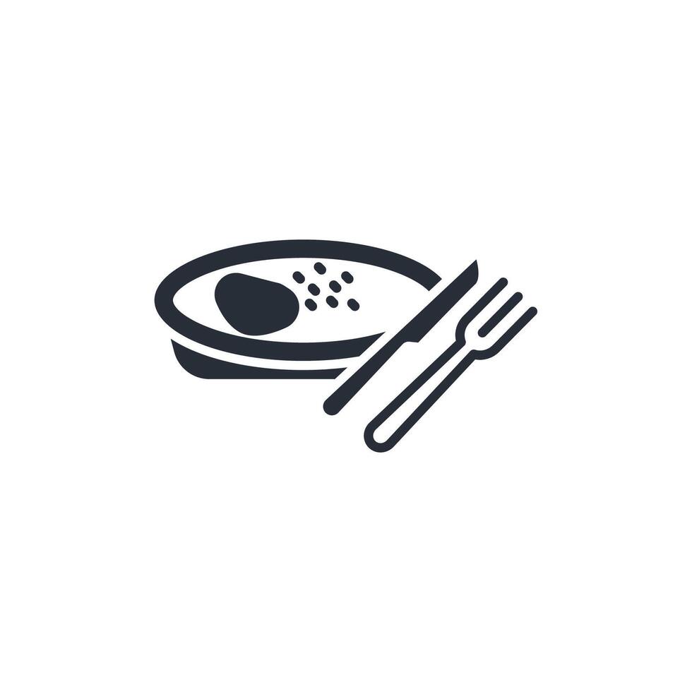 meal icon. .Editable stroke.linear style sign for use web design,logo.Symbol illustration. vector