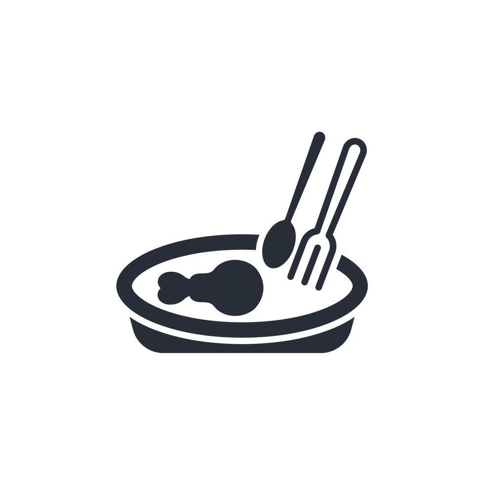 Plate icon. .Editable stroke.linear style sign for use web design,logo.Symbol illustration. vector