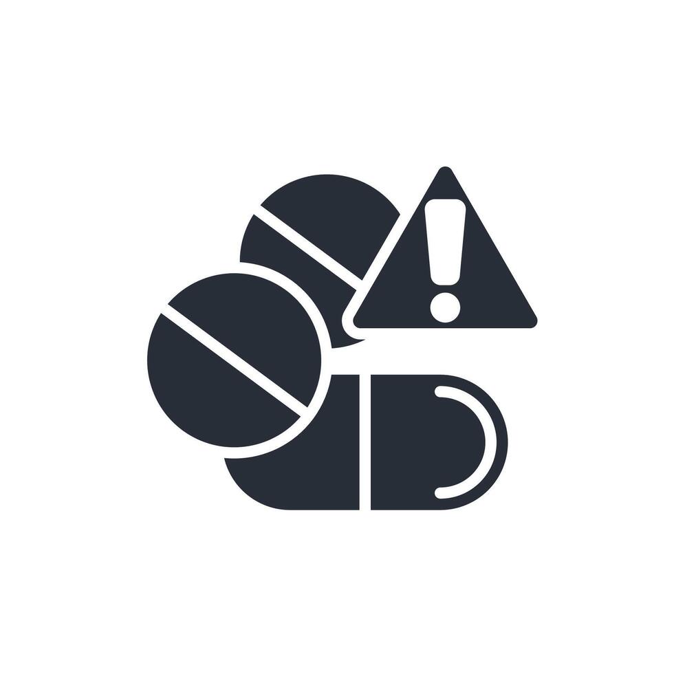 danger drugs icon. .Editable stroke.linear style sign for use web design,logo.Symbol illustration. vector