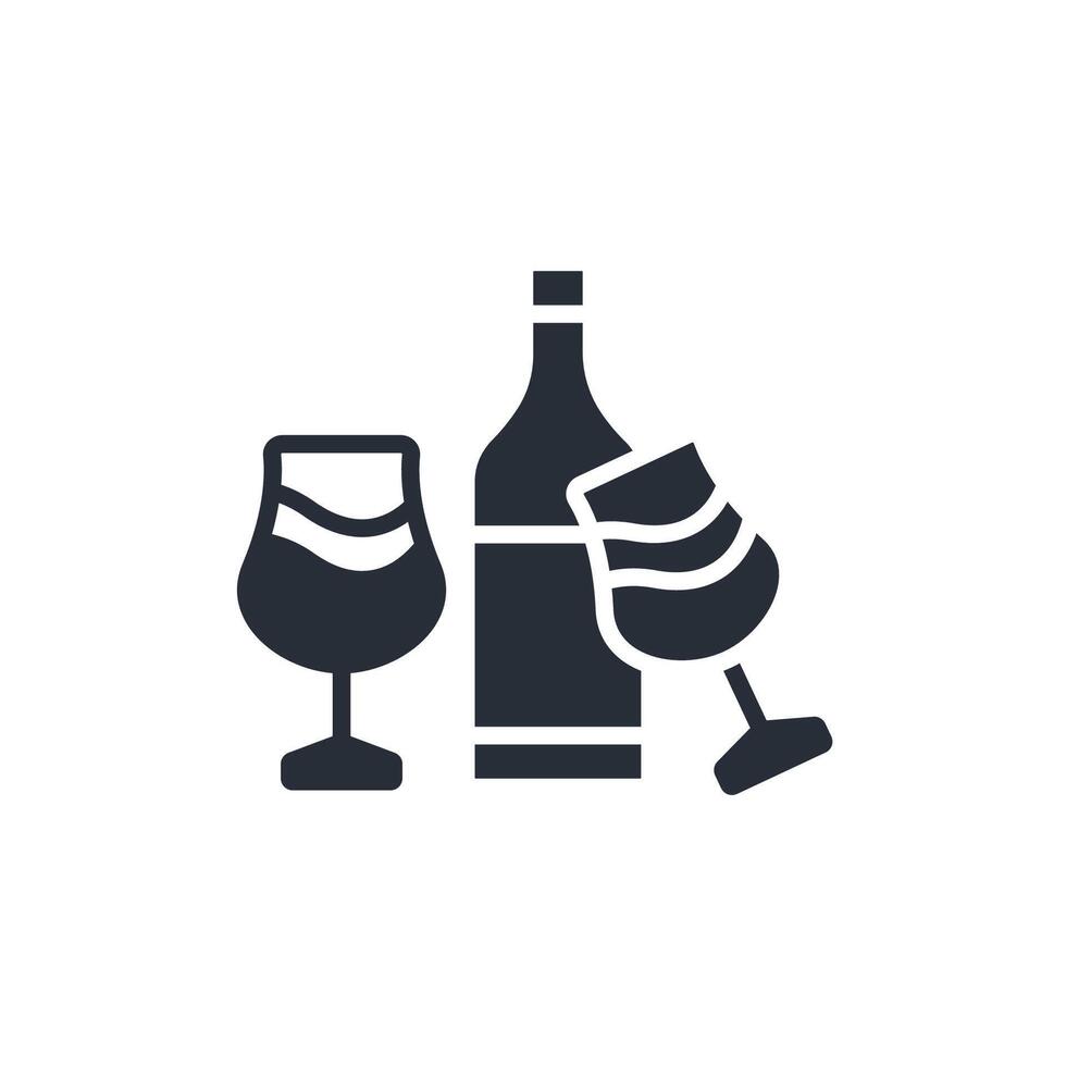 alcohol icon. .Editable stroke.linear style sign for use web design,logo.Symbol illustration. vector