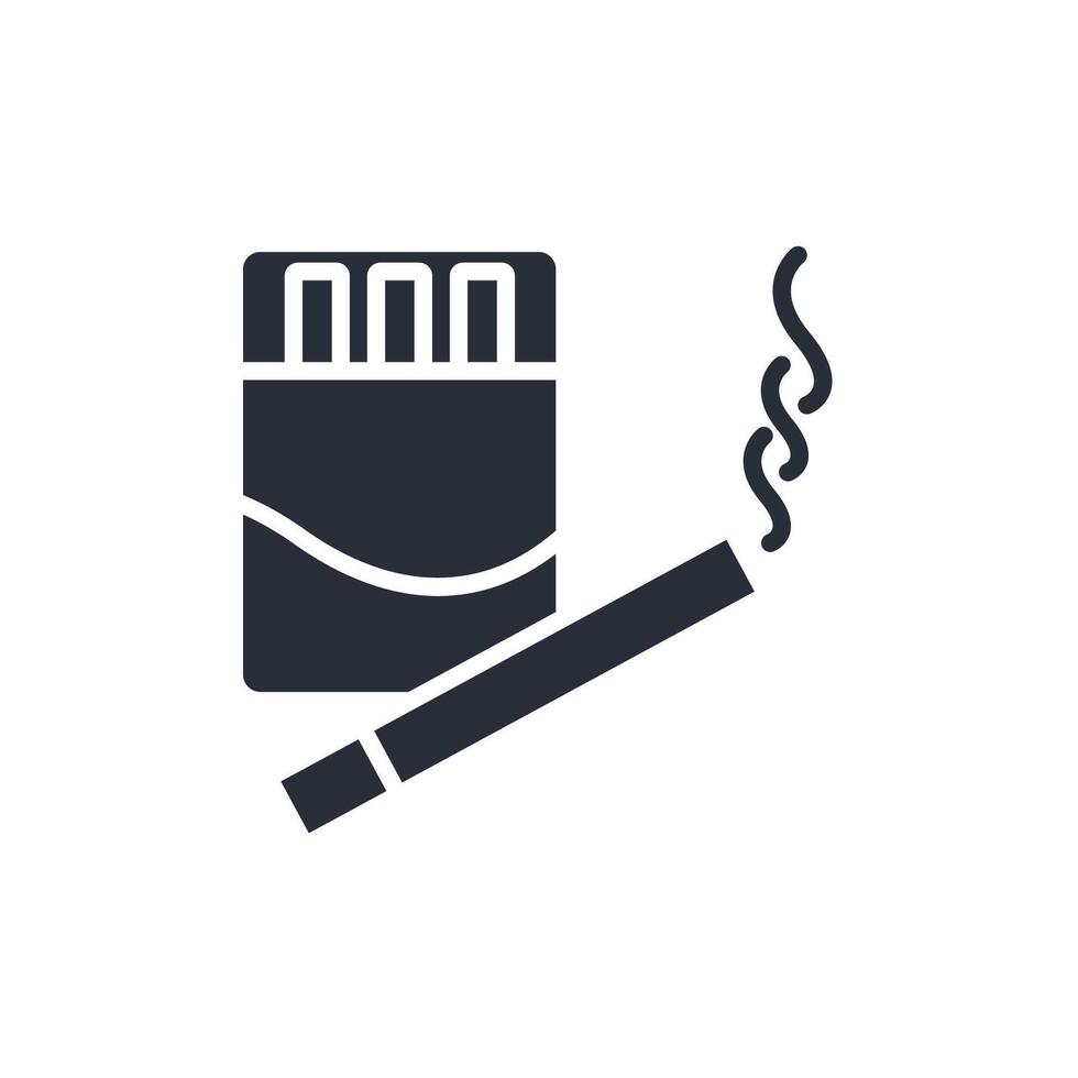 cigarette icon. .Editable stroke.linear style sign for use web design,logo.Symbol illustration. vector