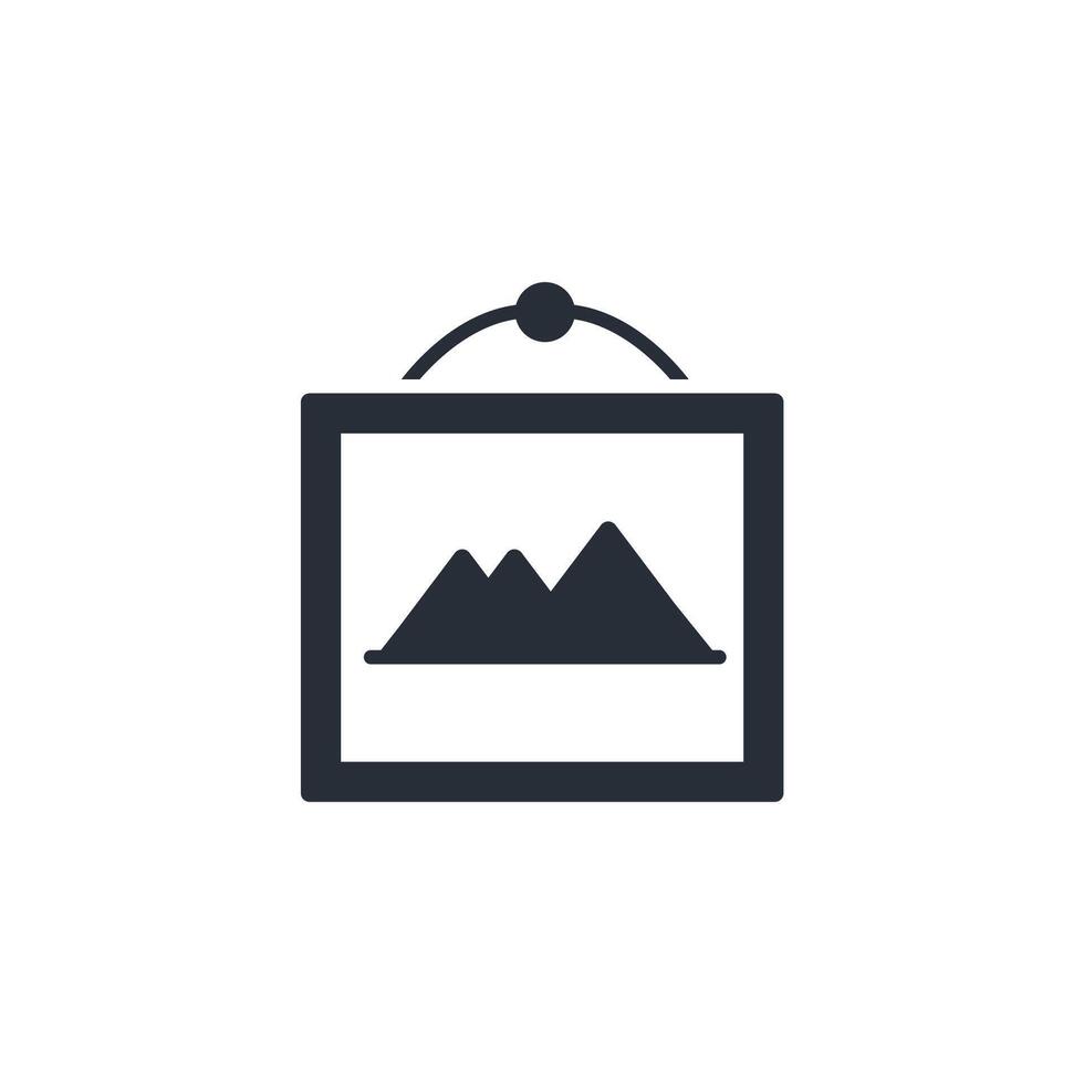 Picture icon. .Editable stroke.linear style sign for use web design,logo.Symbol illustration. vector