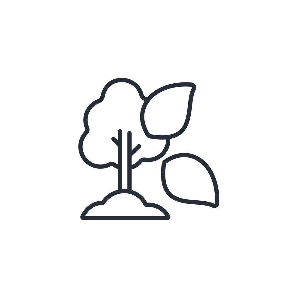 Natur icon. .Editable stroke.linear style sign for use web design,logo.Symbol illustration. vector