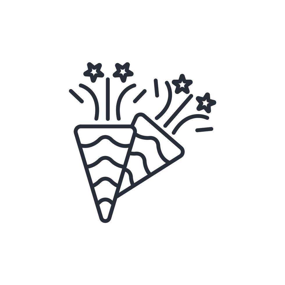 celebrate icon. .Editable stroke.linear style sign for use web design,logo.Symbol illustration. vector