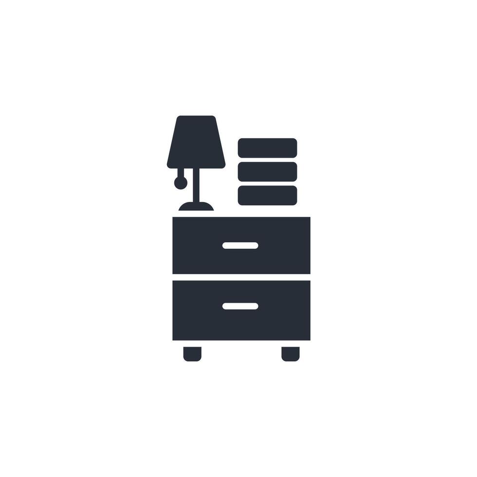 cabinet icon. .Editable stroke.linear style sign for use web design,logo.Symbol illustration. vector