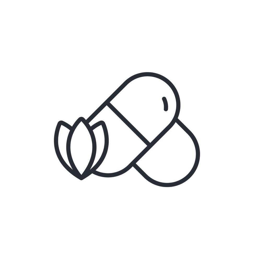 herbal medicine icon. .Editable stroke.linear style sign for use web design,logo.Symbol illustration. vector