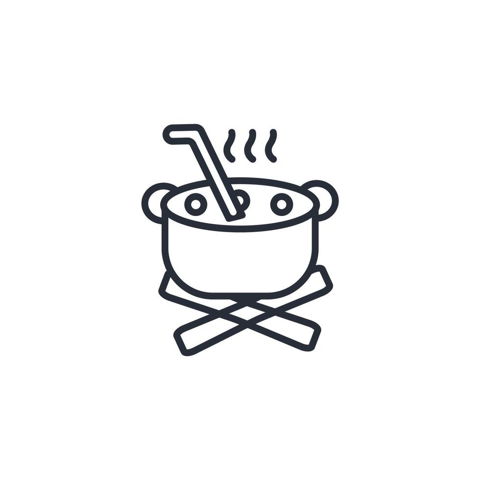 Cooking icon. .Editable stroke.linear style sign for use web design,logo.Symbol illustration. vector