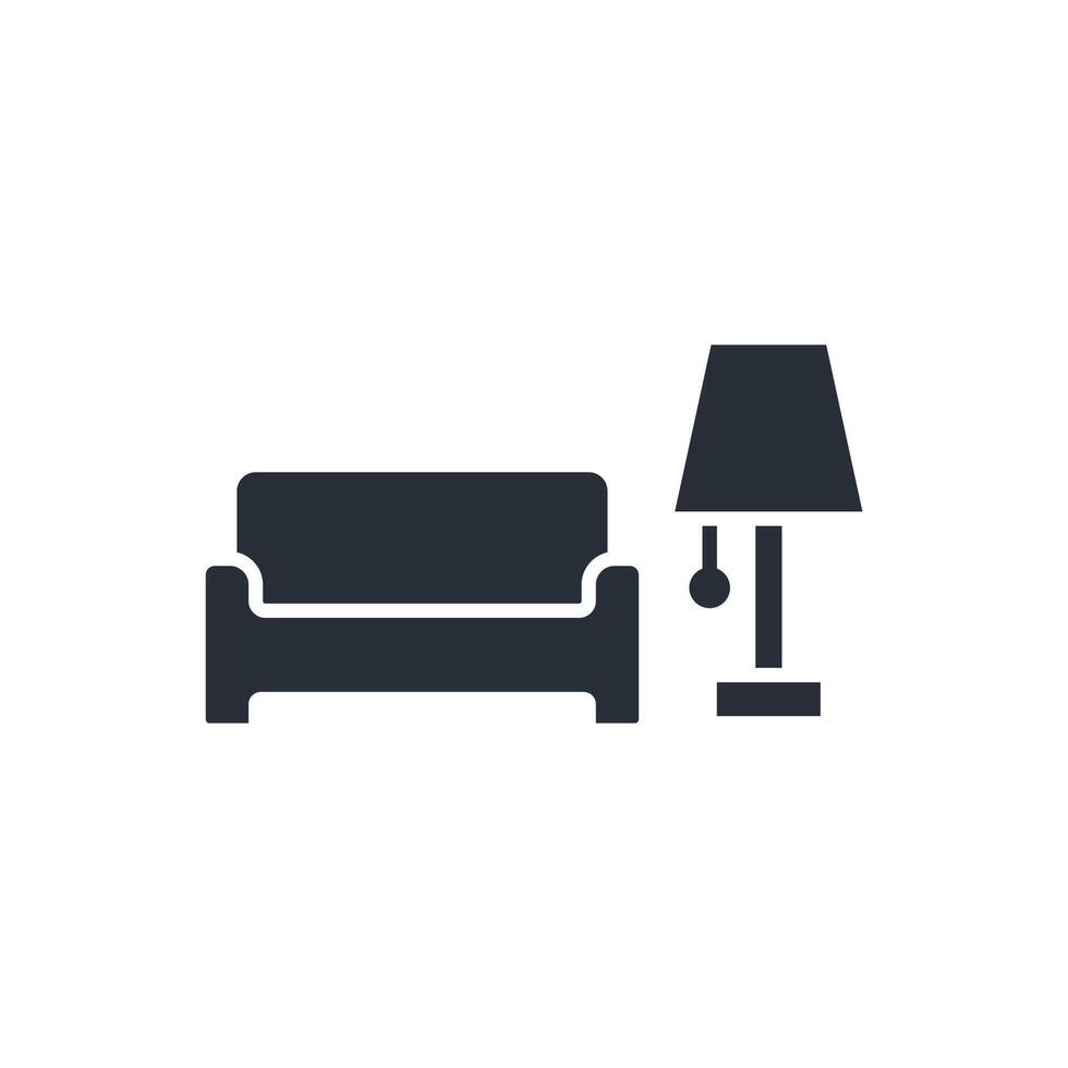 Living Room icon. .Editable stroke.linear style sign for use web design,logo.Symbol illustration. vector
