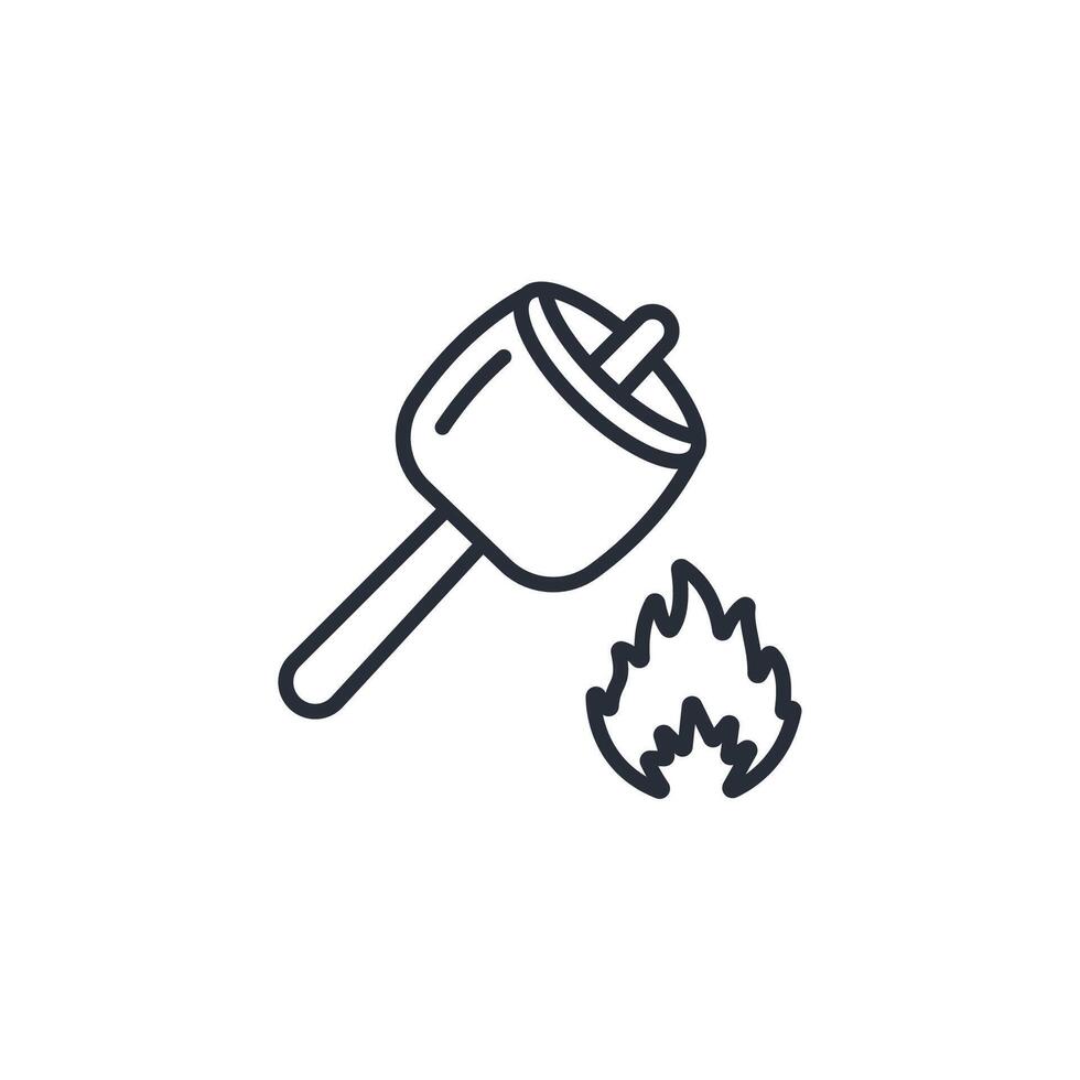 marshmallow icon. .Editable stroke.linear style sign for use web design,logo.Symbol illustration. vector