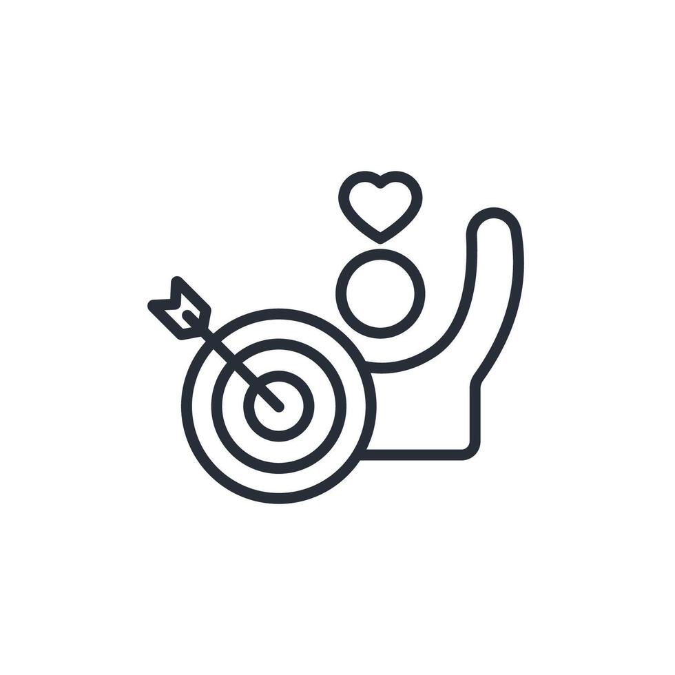 achievable goal icon. .Editable stroke.linear style sign for use web design,logo.Symbol illustration. vector