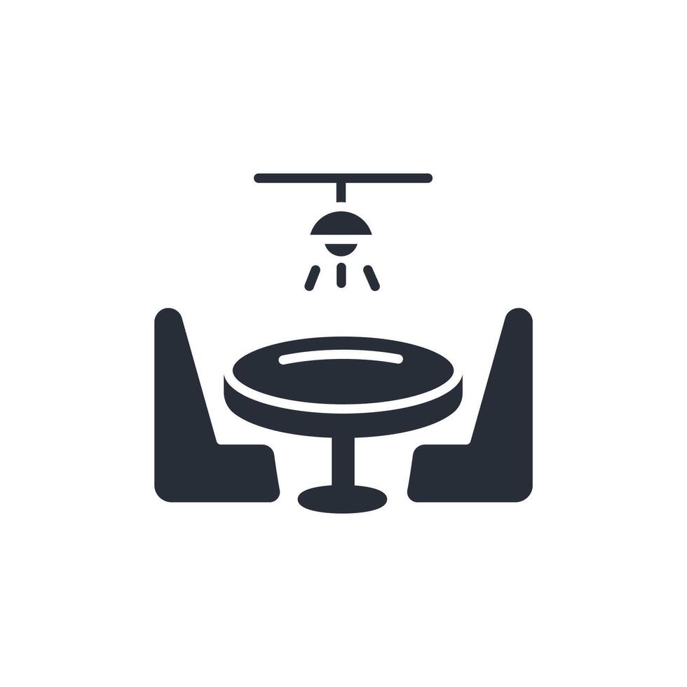 desk icon. .Editable stroke.linear style sign for use web design,logo.Symbol illustration. vector
