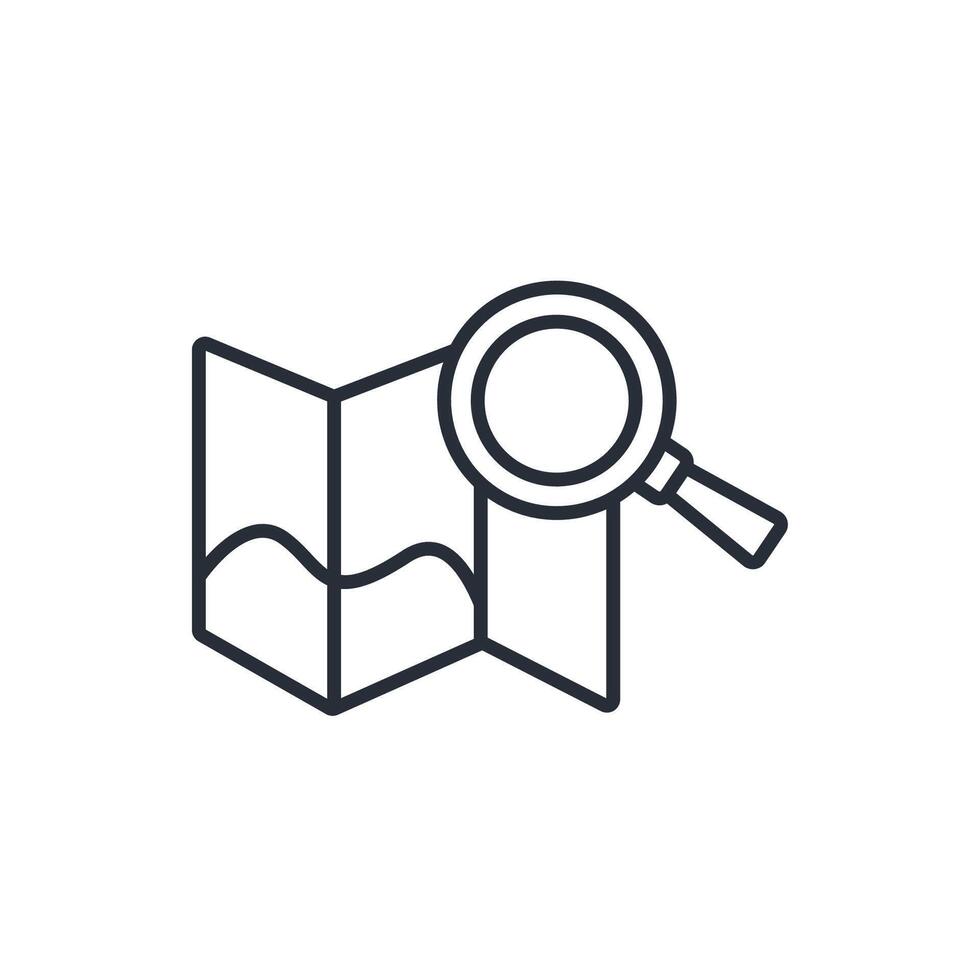 map icon. .Editable stroke.linear style sign for use web design,logo.Symbol illustration. vector