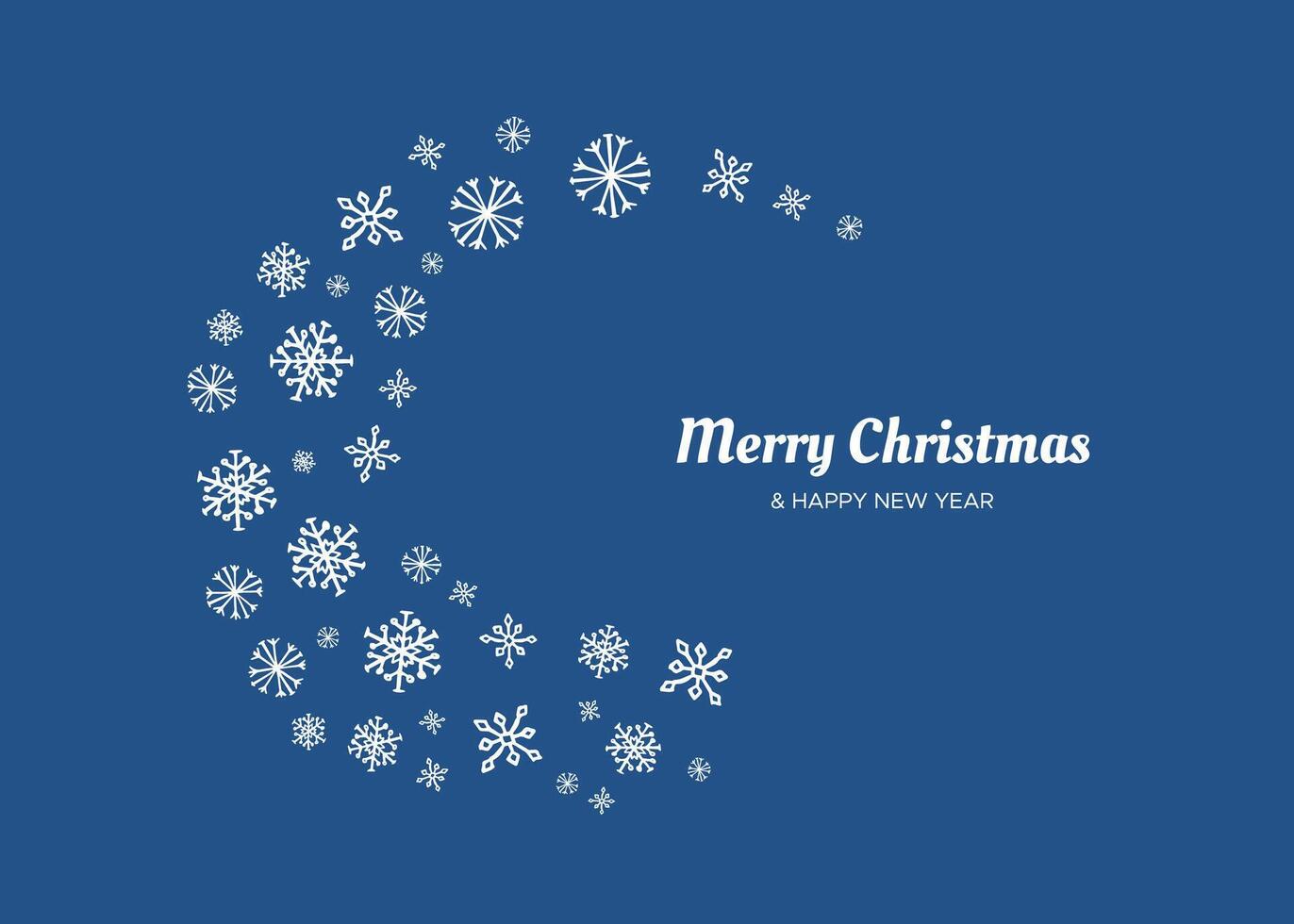 Merry Christmas background with snowflakes vector