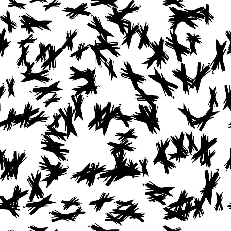 Seamless pattern with hand drawn cross symbols vector