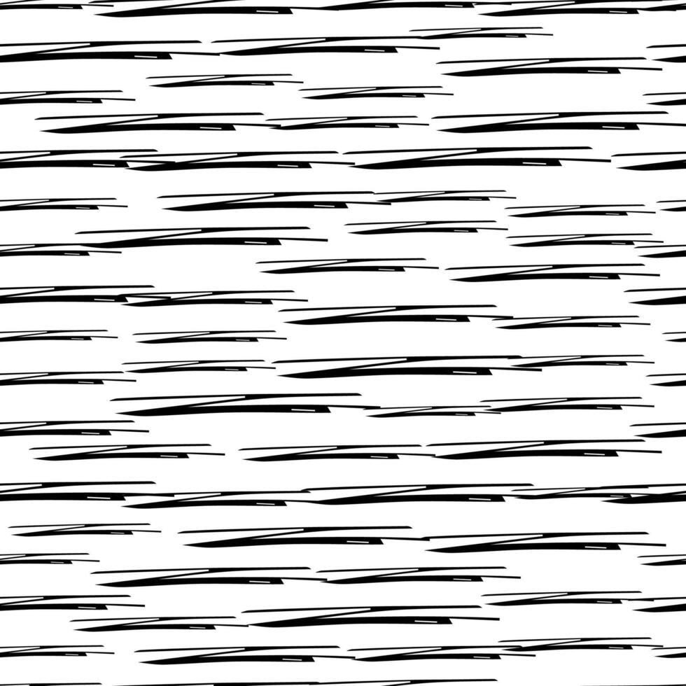 Seamless pattern with black pencil brushstrokes vector