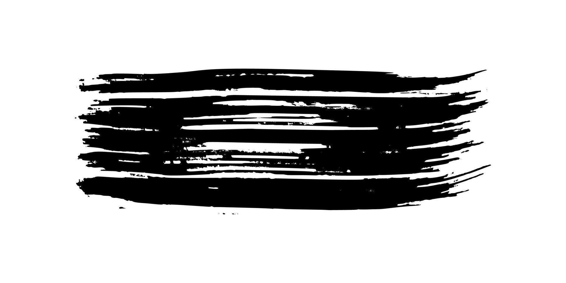 Black brush stroke on white background vector