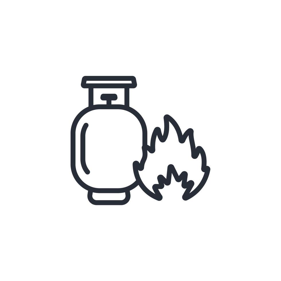 Gas icon. .Editable stroke.linear style sign for use web design,logo.Symbol illustration. vector