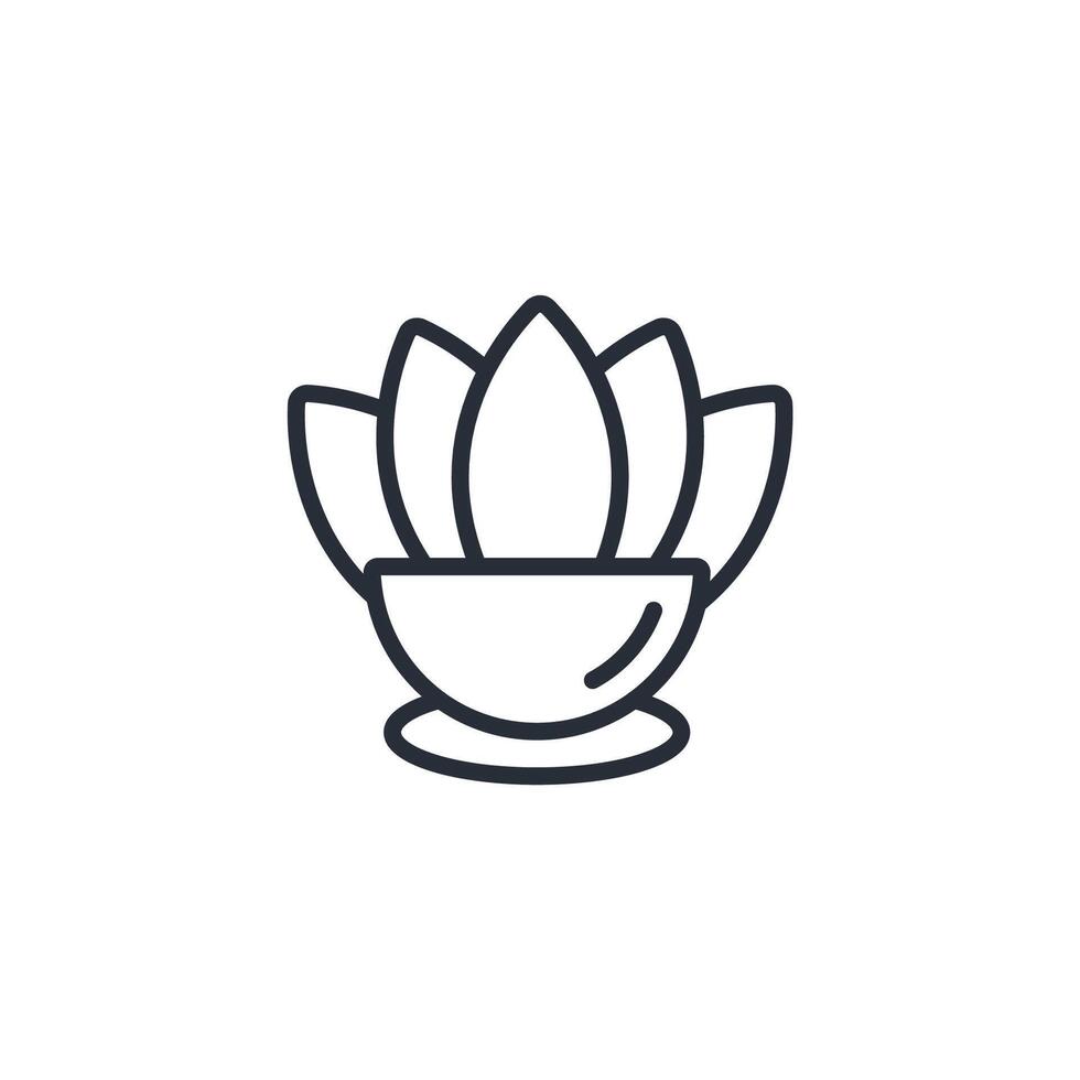 spa icon. .Editable stroke.linear style sign for use web design,logo.Symbol illustration. vector