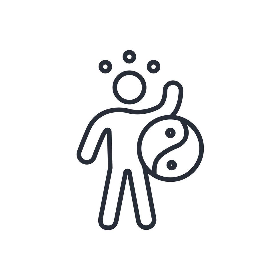 Yoga icon. .Editable stroke.linear style sign for use web design,logo.Symbol illustration. vector