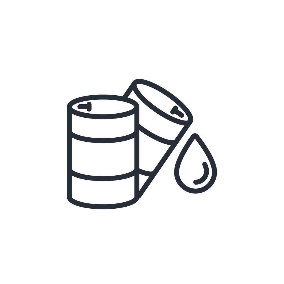 Oil Barrel icon. .Editable stroke.linear style sign for use web design,logo.Symbol illustration. vector
