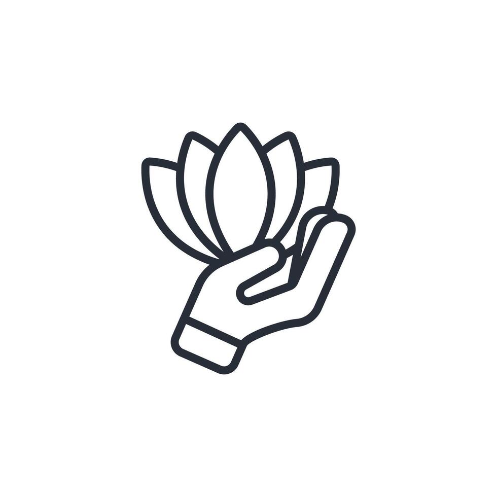 spirituality icon. .Editable stroke.linear style sign for use web design,logo.Symbol illustration. vector