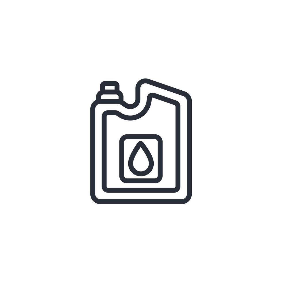 jerrycan icon. .Editable stroke.linear style sign for use web design,logo.Symbol illustration. vector