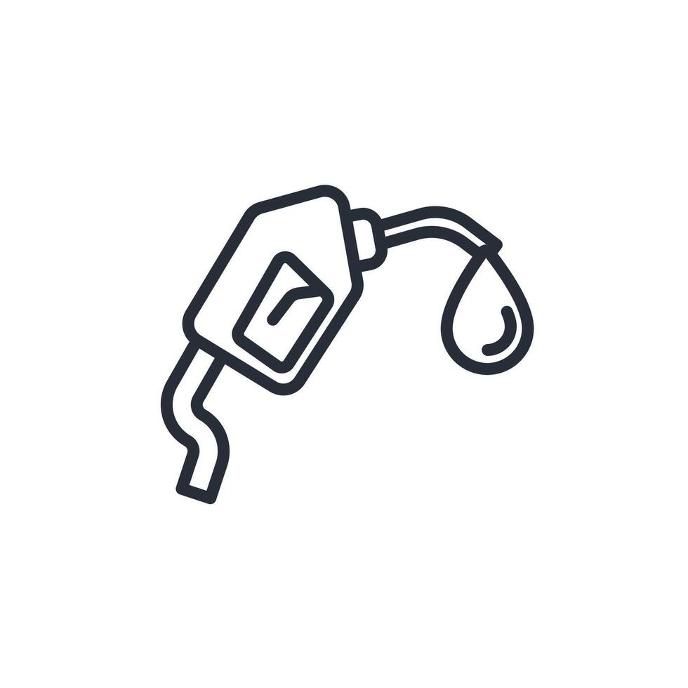 gas pump icon. .Editable stroke.linear style sign for use web design,logo.Symbol illustration. vector