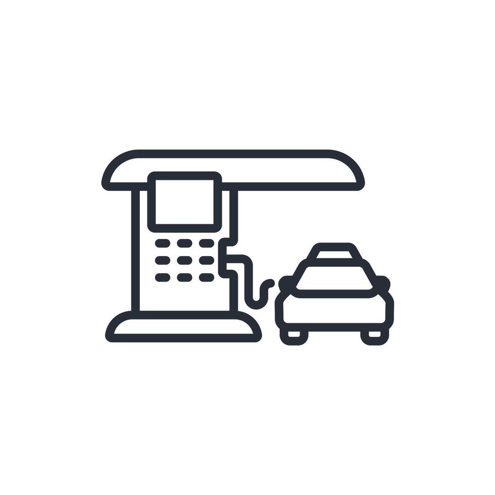 Gas station icon. .Editable stroke.linear style sign for use web design,logo.Symbol illustration. vector