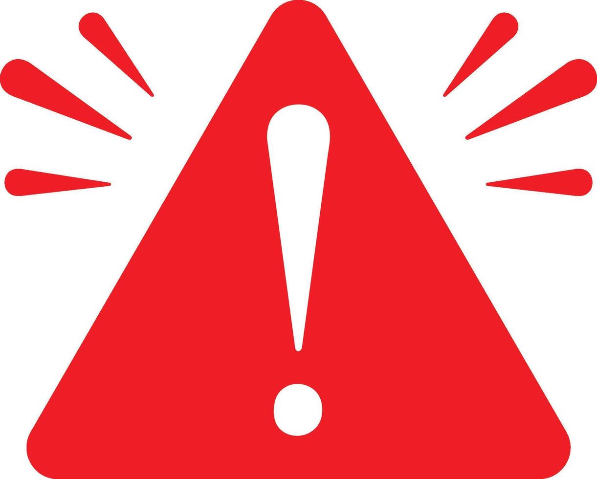 Exclamation mark sign. Caution icon. Danger and warning symbol. Attention icon isolated on white background. vector