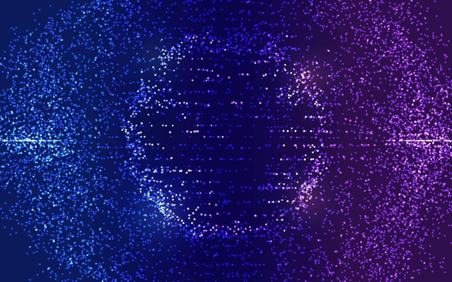 concept of cyberspace or digital transformation, graphic of dotted eye with futuristic element vector
