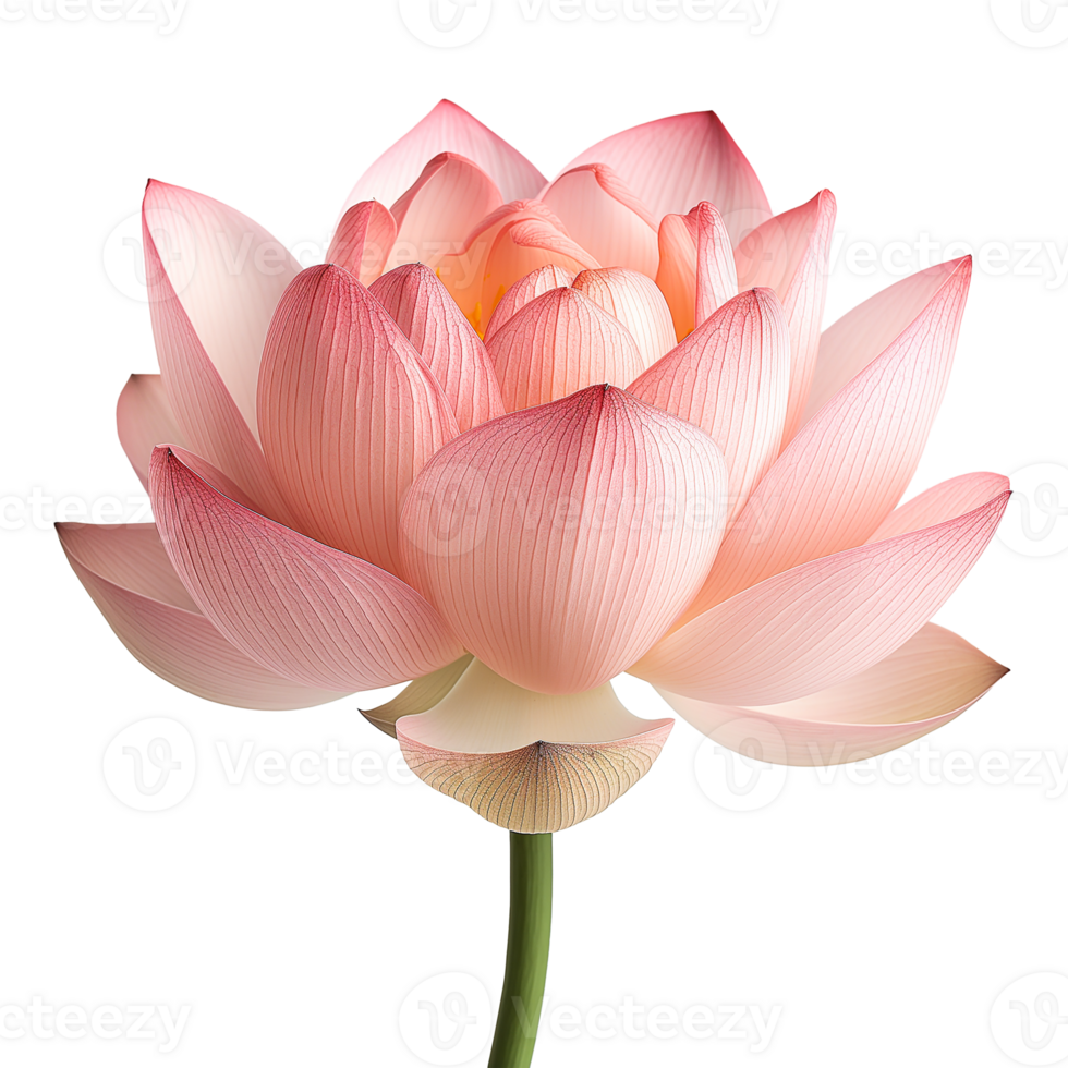 Lotus flower isolated on transparent background. png