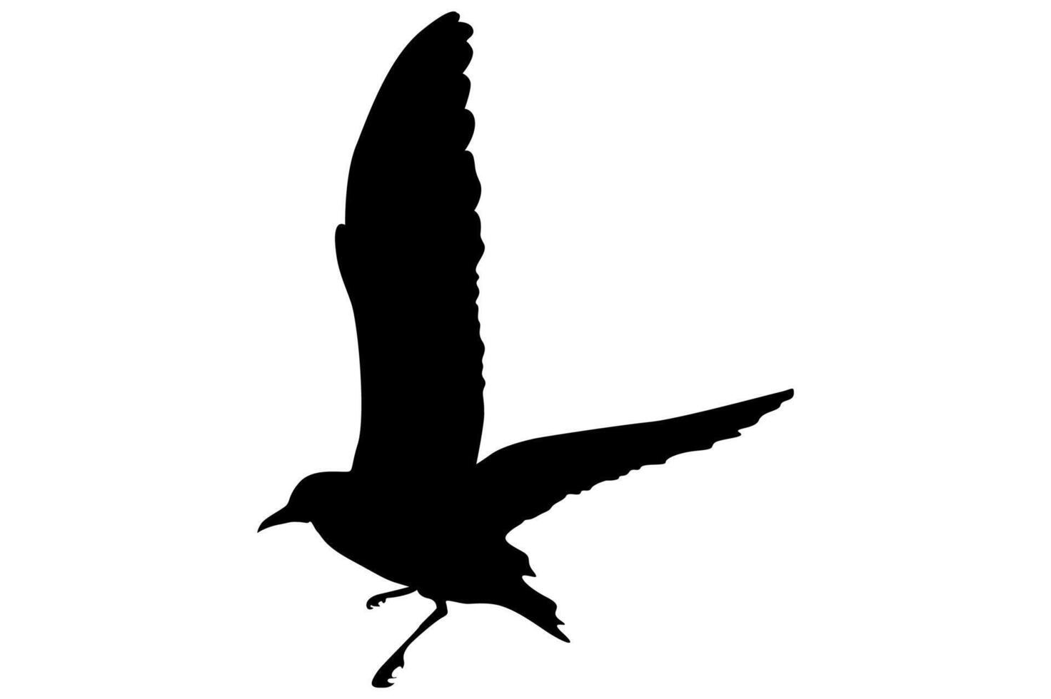 Silhouette of a Bird in Flight for Design Decoration vector
