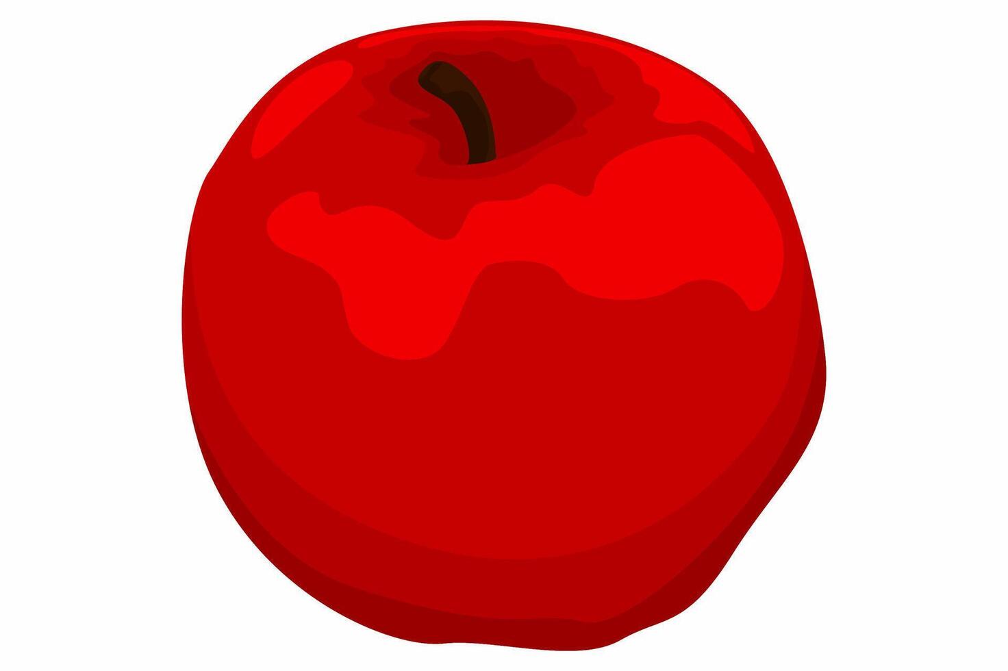 A Slice of Fresh Red Apple vector