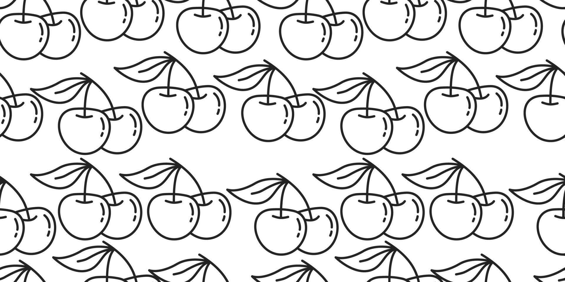 Cherry Fruit Seamless pattern Background. Cherry Fruit Motif Seamless Background. Cherry Fruit Pattern Seamless Design. Seamless Cherry Fruit Pattern Background. vector