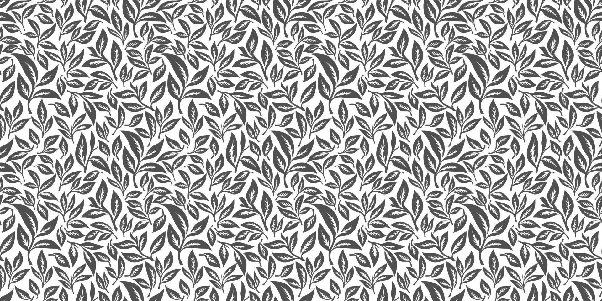 tea leaves pattern background. green leaves pattern background. Green tea leaf seamless pattern. seamless patterns with green leaves of tea. vector