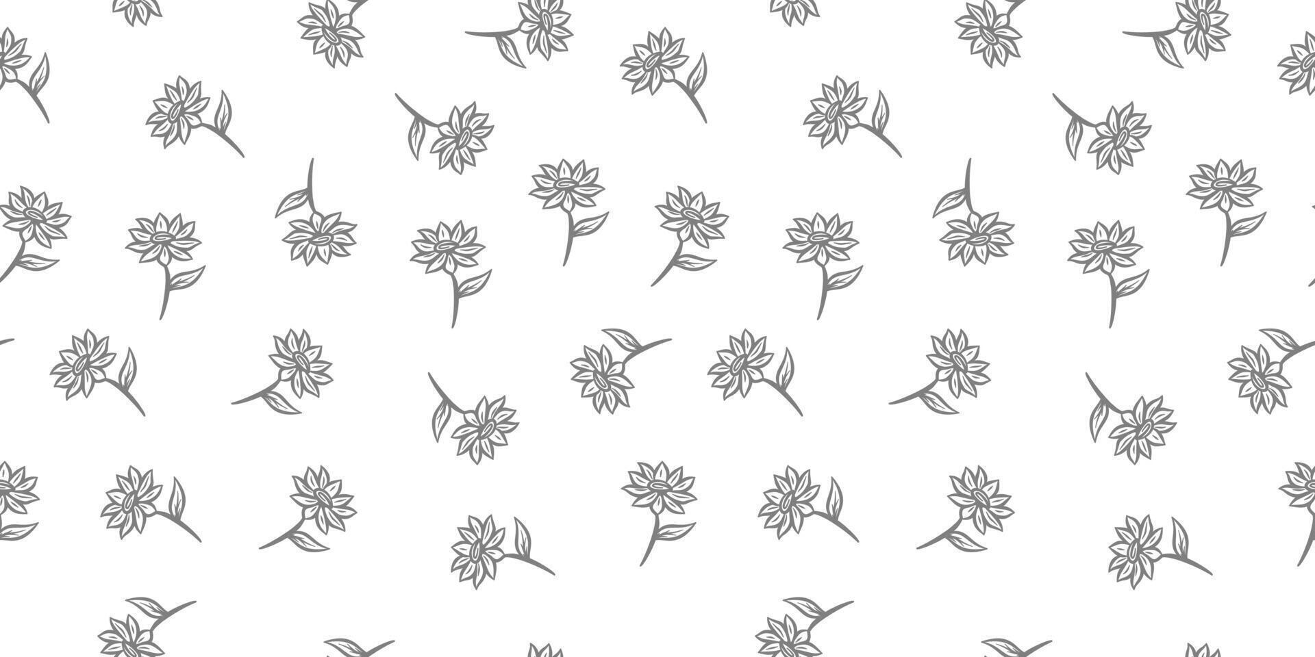 Flower Doodle pattern. Flower pattern background. Flower seamless pattern background. Floral pattern seamless. vector
