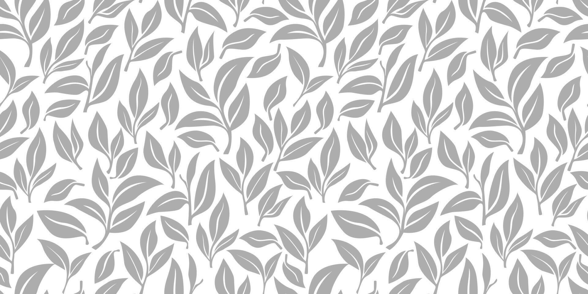 tea leaves pattern background. green leaves pattern background. Green tea leaf seamless pattern. seamless patterns with green leaves of tea. vector