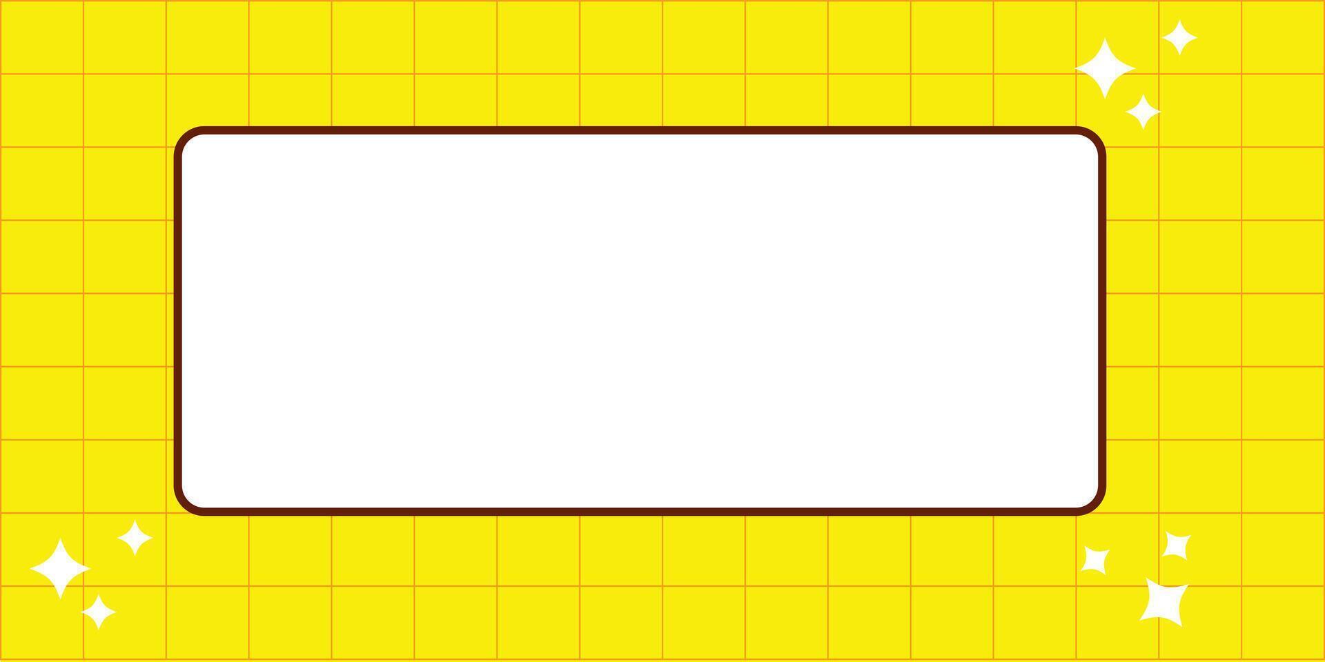 yellow clean background with border shape for banner graduation, certificate with copy space vector