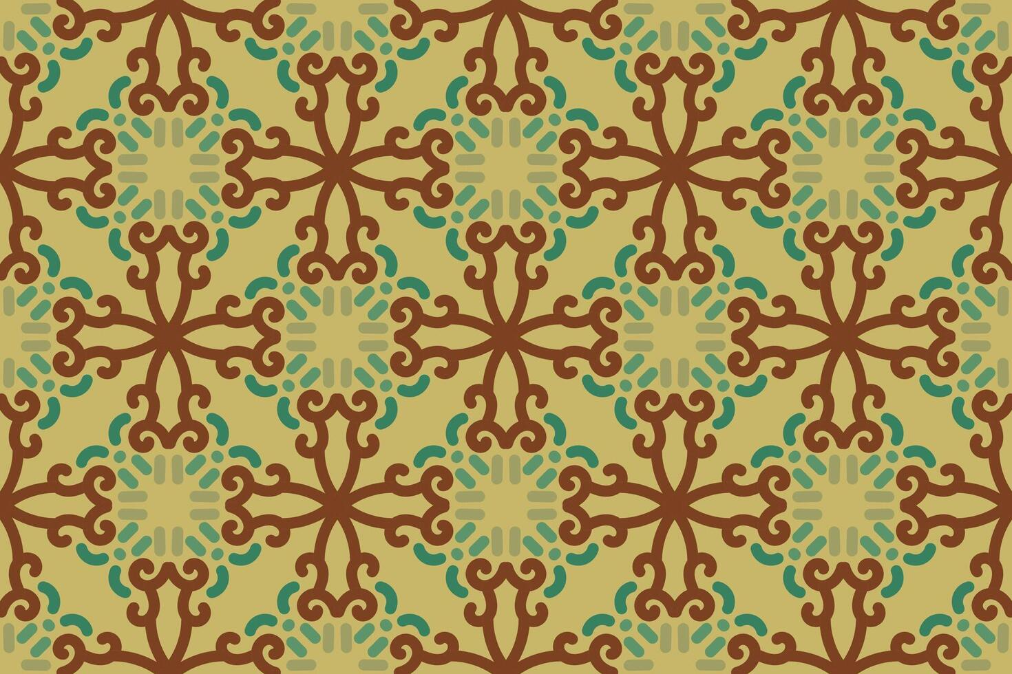 vintage seamless pattern with green classic color vector