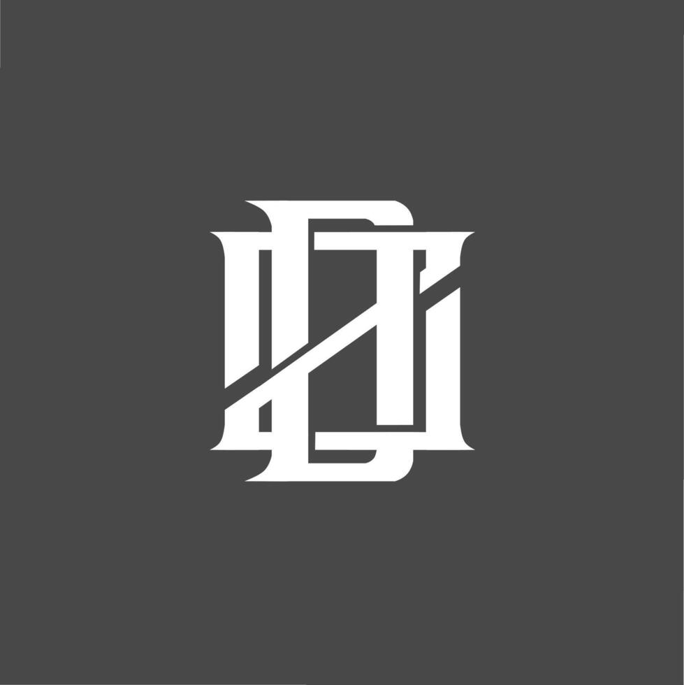 Monogram logo a combination of the letters d and z or the letters z and d vector