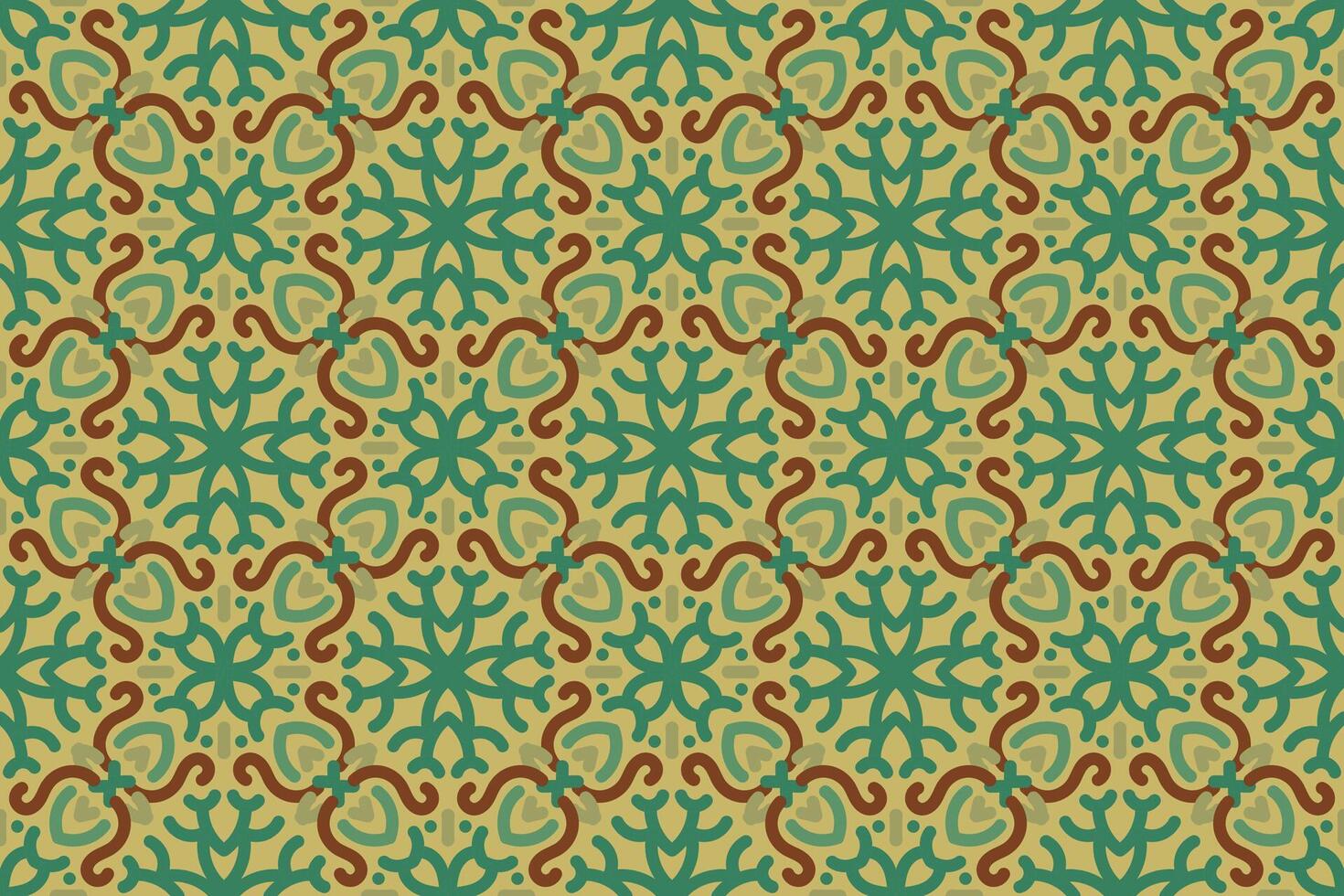 vintage seamless pattern with green classic color vector