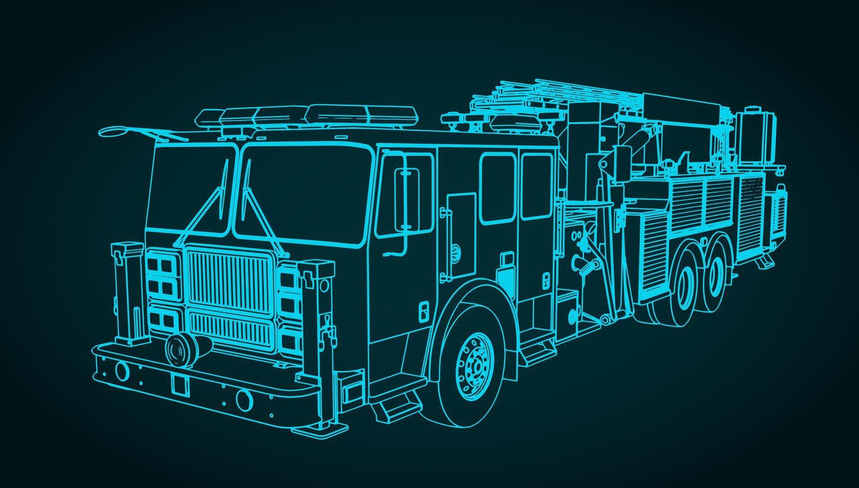 Big fire truck illustration vector