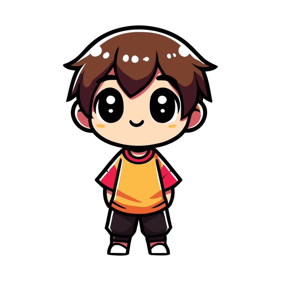 Boys Smiling Cartoon style vector