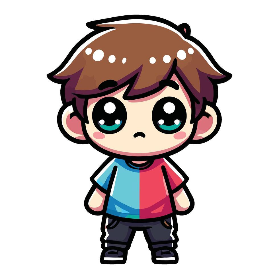 cute funny cartoon boys vector