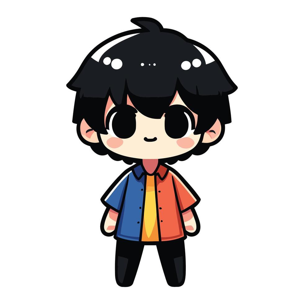 Rainbow Uniform Boys Cartoon vector
