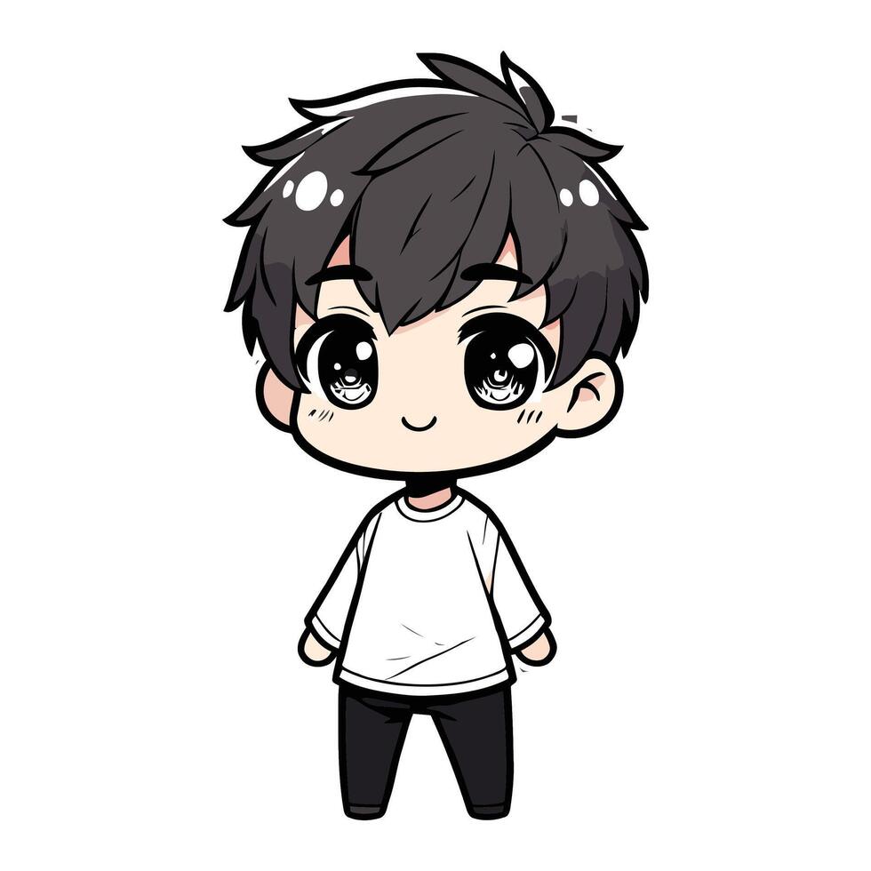 Cool Boys smile with the gray hair cartoon vector